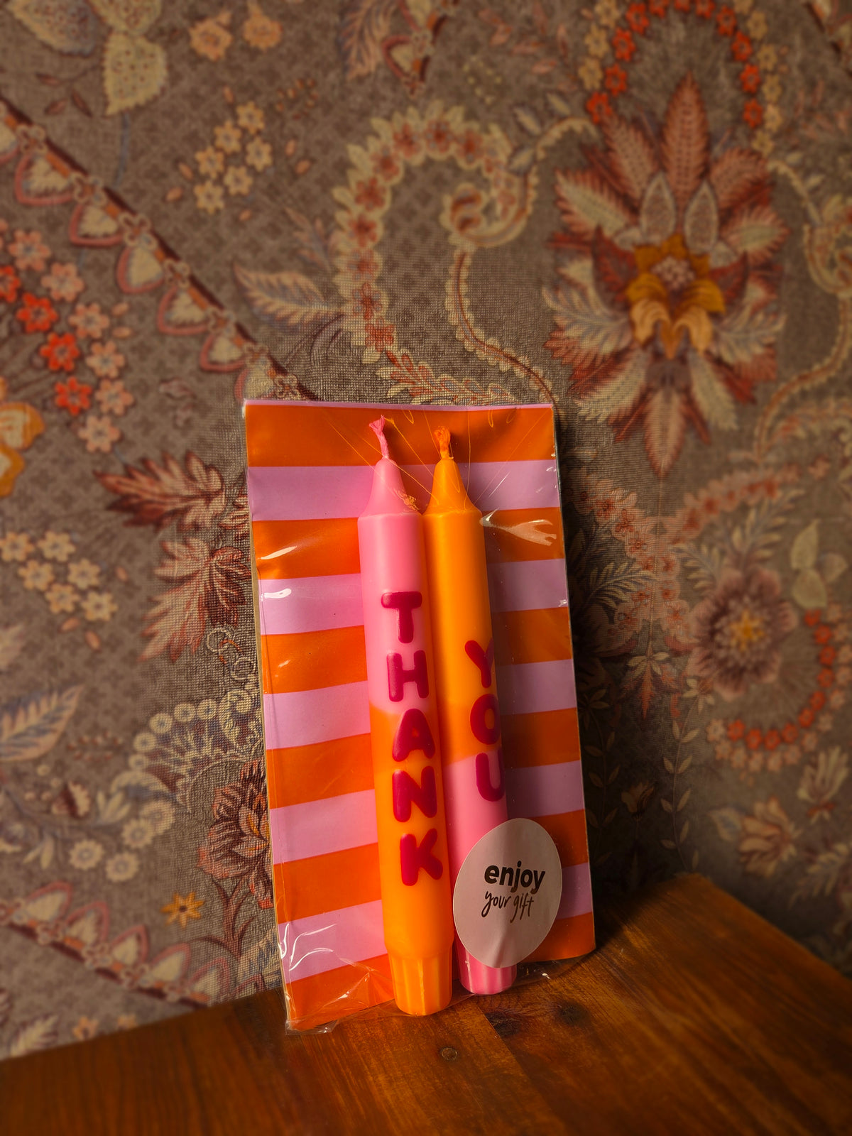 Cadeauzakje kaarsen 'thank you'