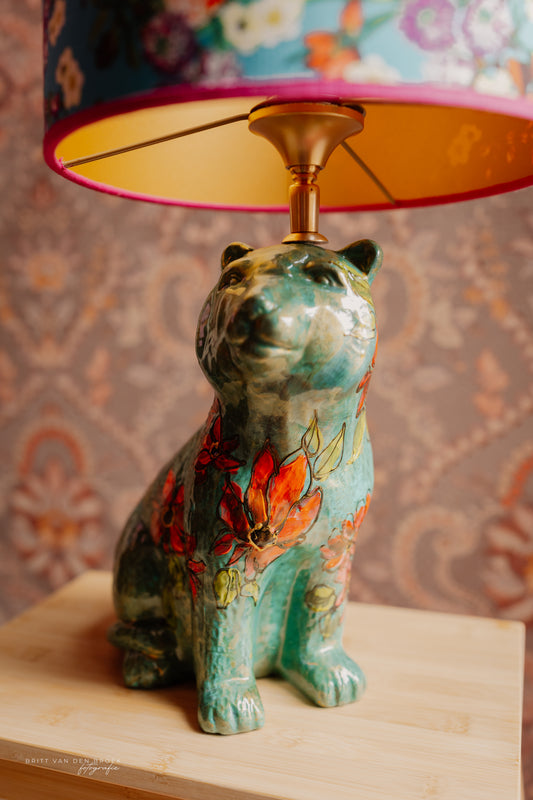 Handgeschilderde tijgerlampenvoet
