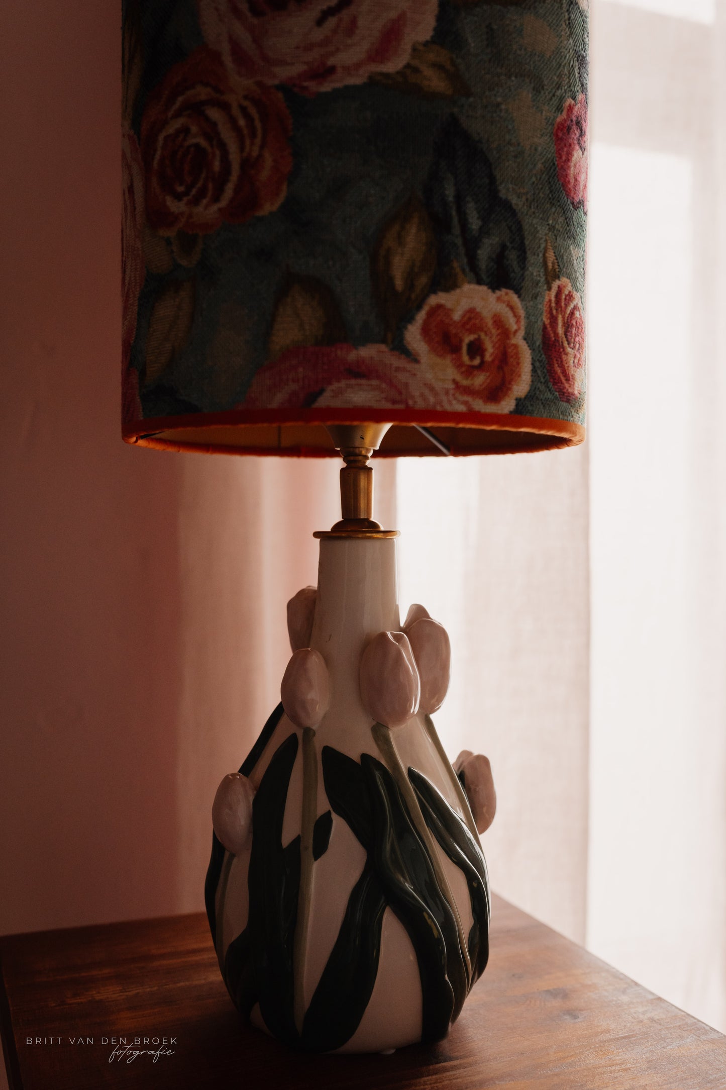 Lampenvoet vaas tulpen (licht)