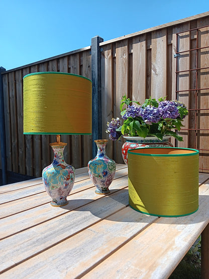 Cloissoné-vaaslampenvoet met bloemen