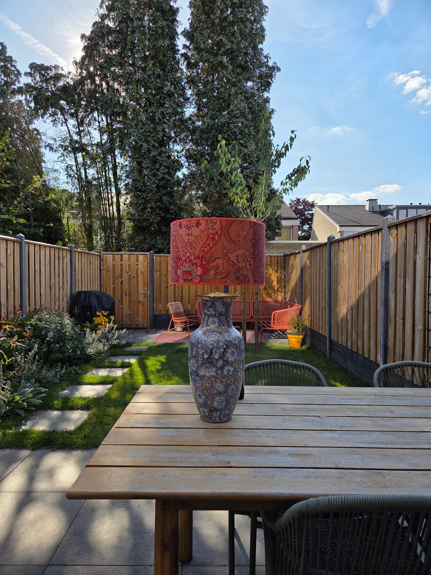 Grote glimmende lampenvoet