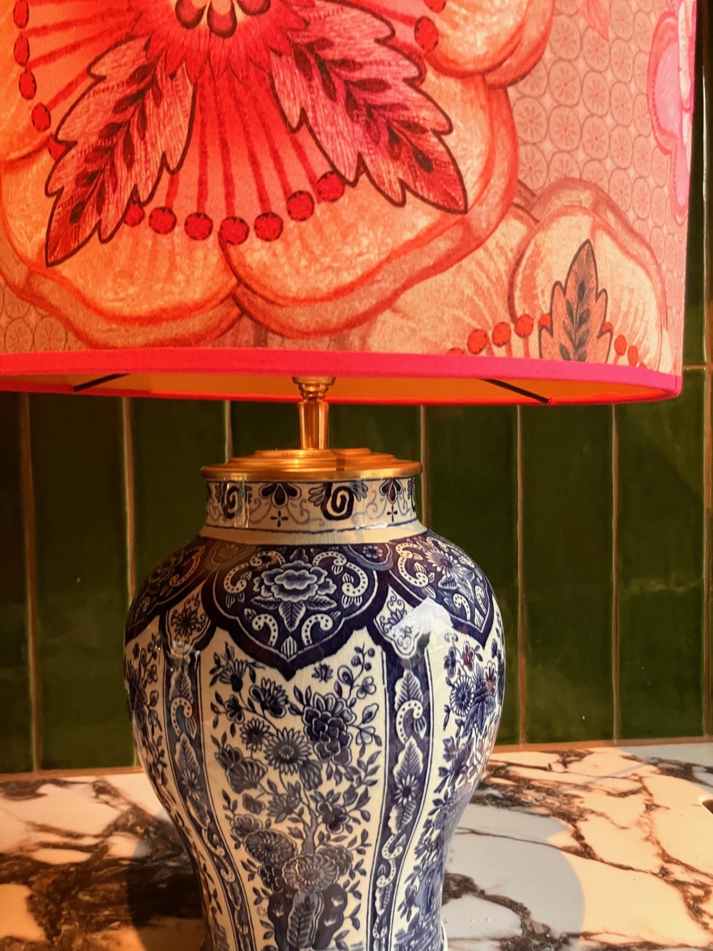Deltsblauwe lampenvoet