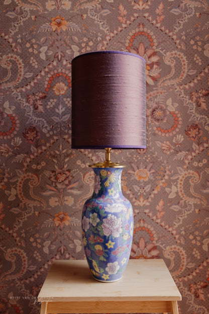 Lampenvoet bloemen divers blauw roze