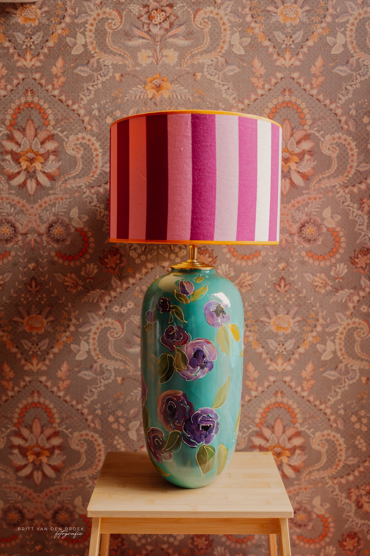 Grote handgeschilderde lampenvoet