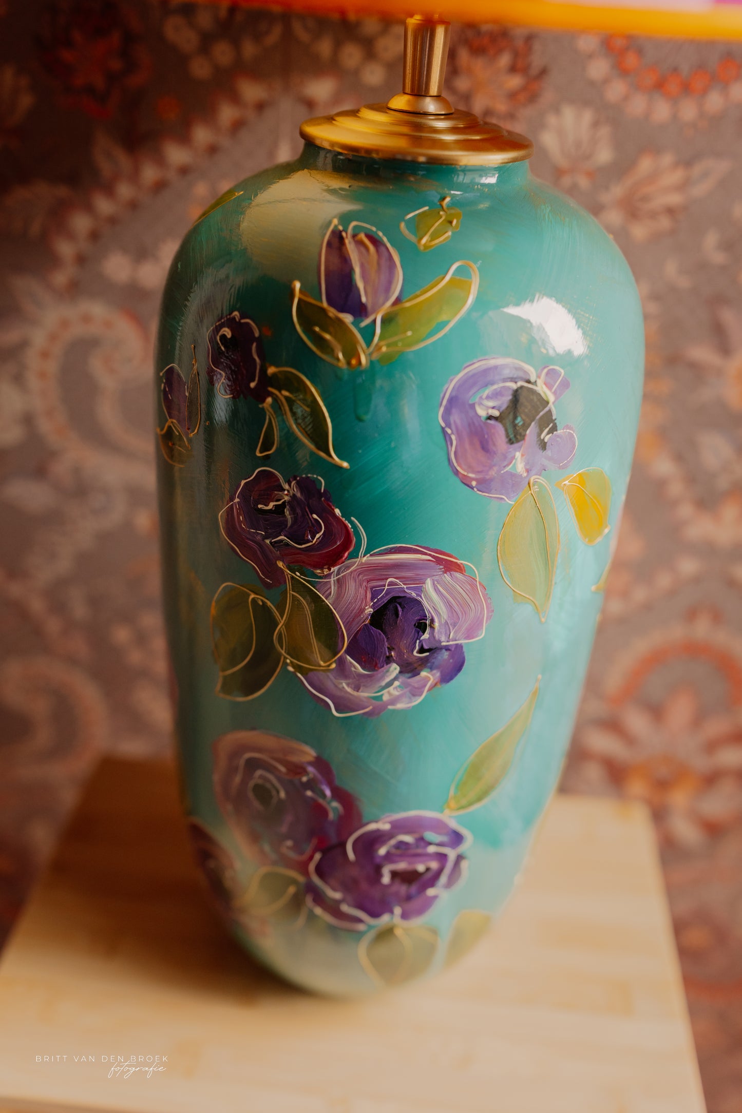 Grote handgeschilderde lampenvoet