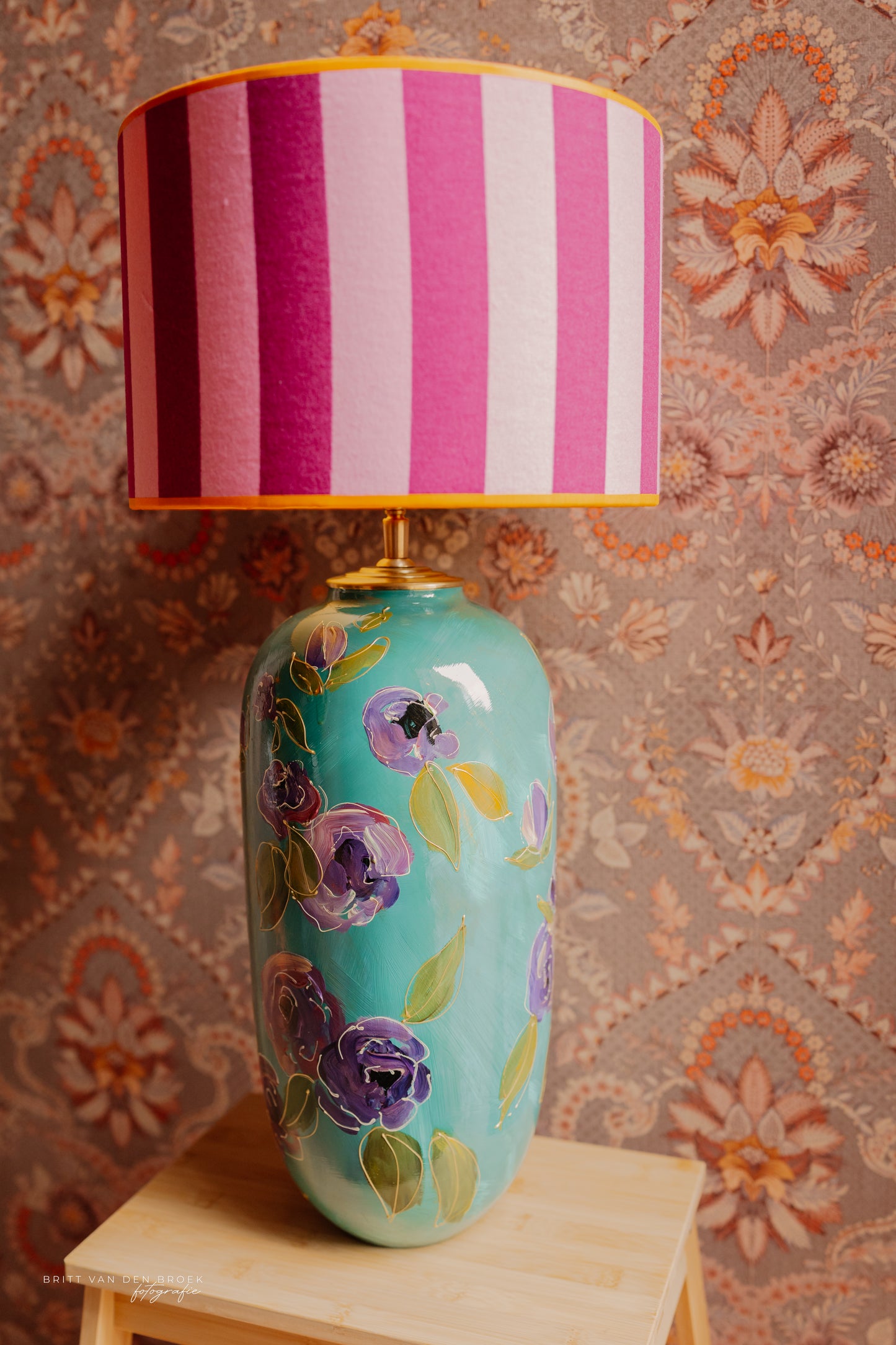 Grote handgeschilderde lampenvoet