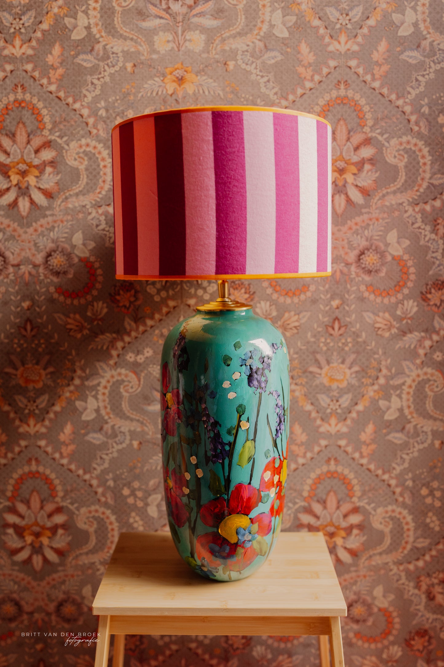 Grote handgeschilderde lampenvoet