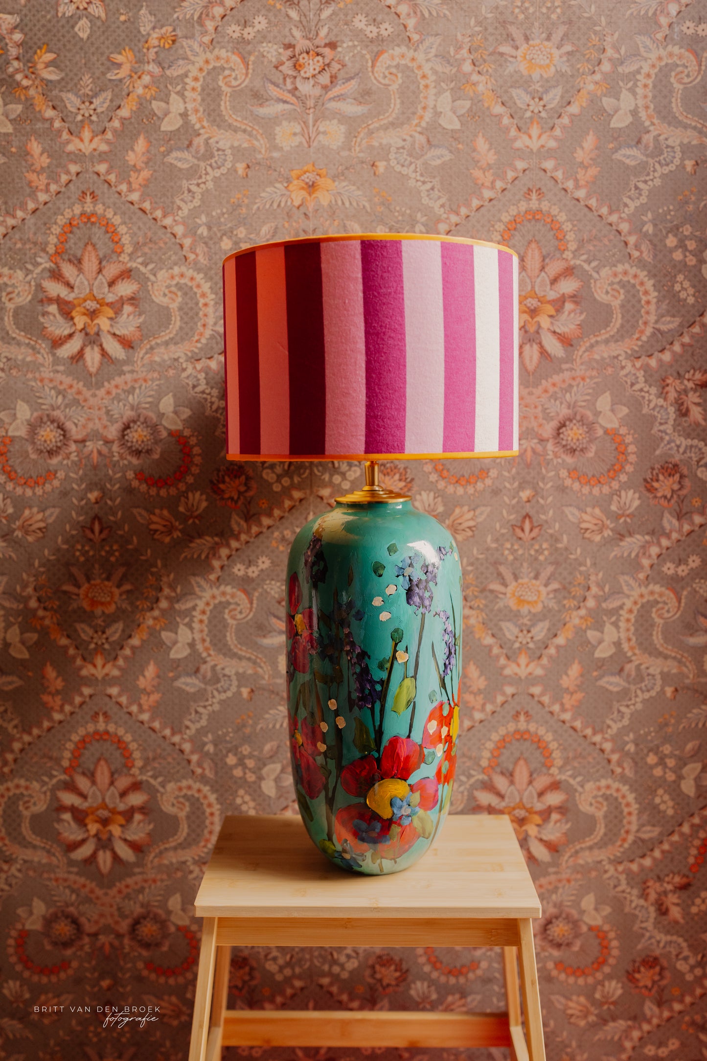 Grote handgeschilderde lampenvoet