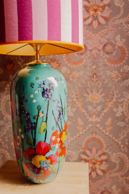 Grote handgeschilderde lampenvoet