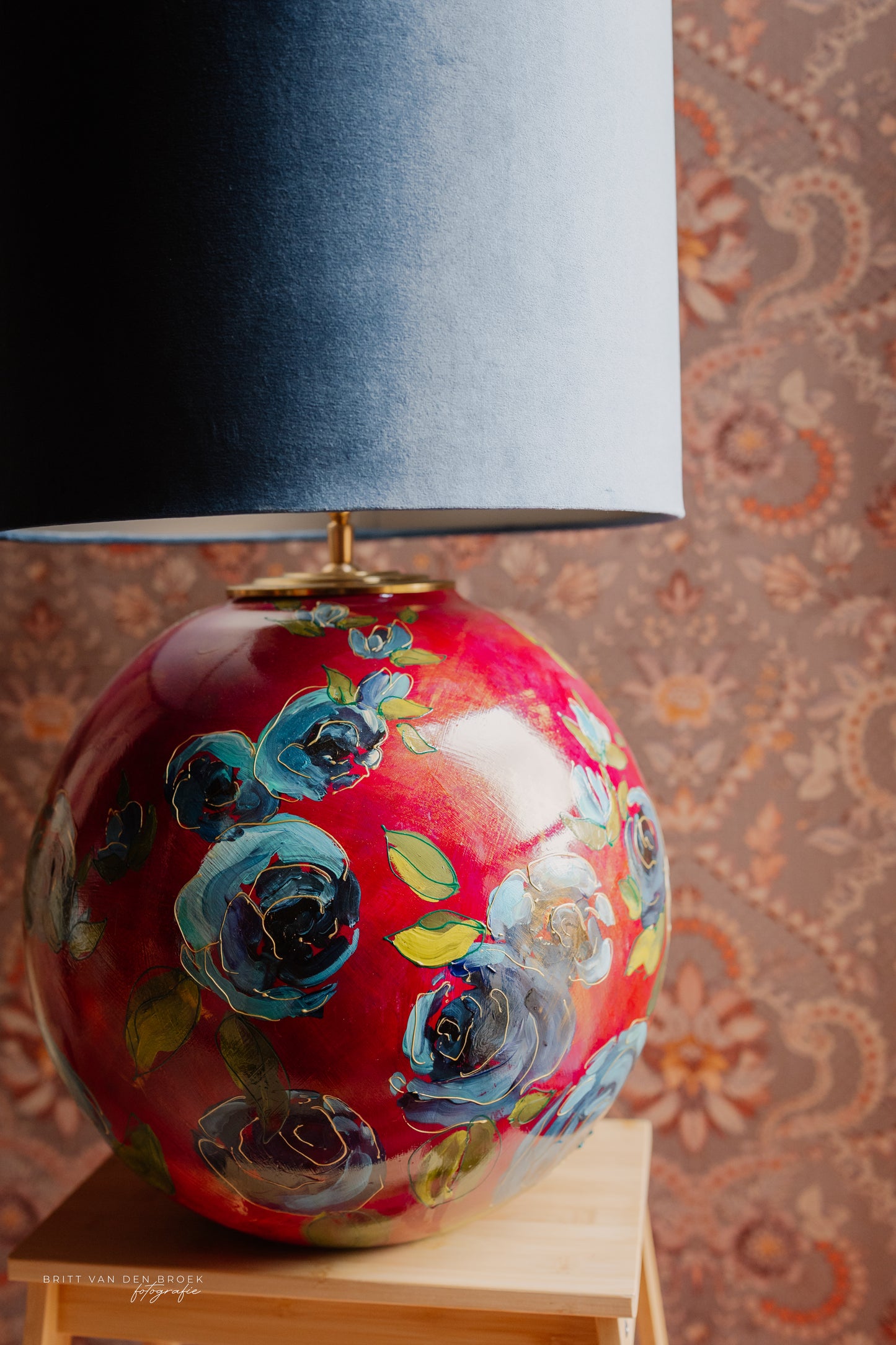 Grote handgeschilderde lampenvoet