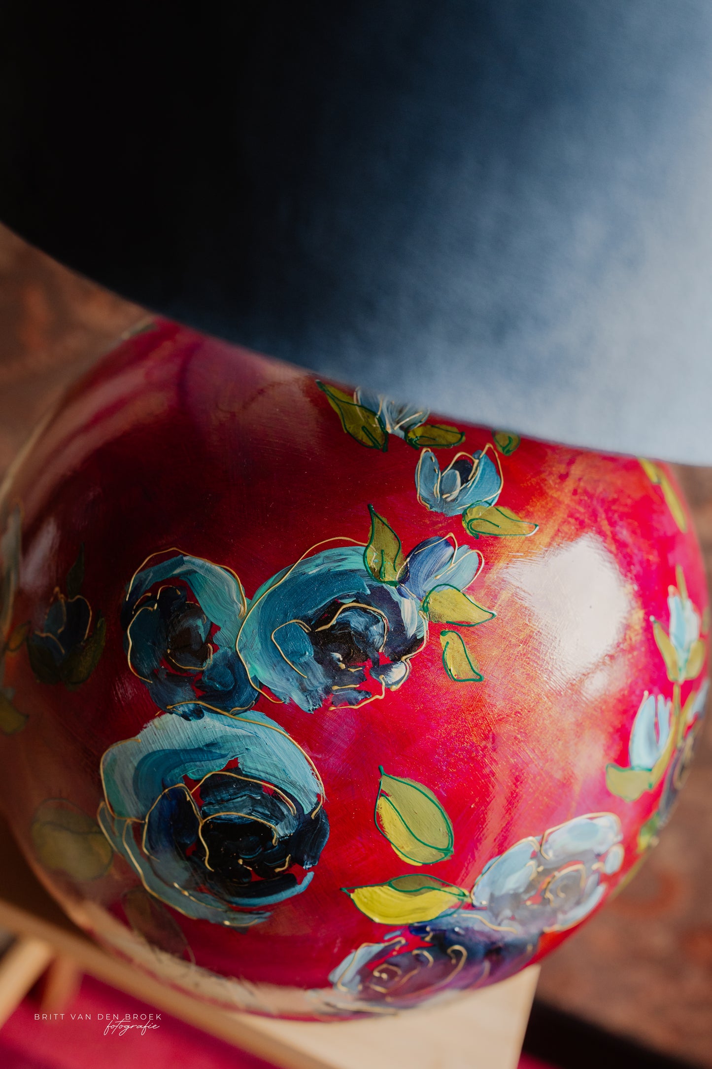 Grote handgeschilderde lampenvoet