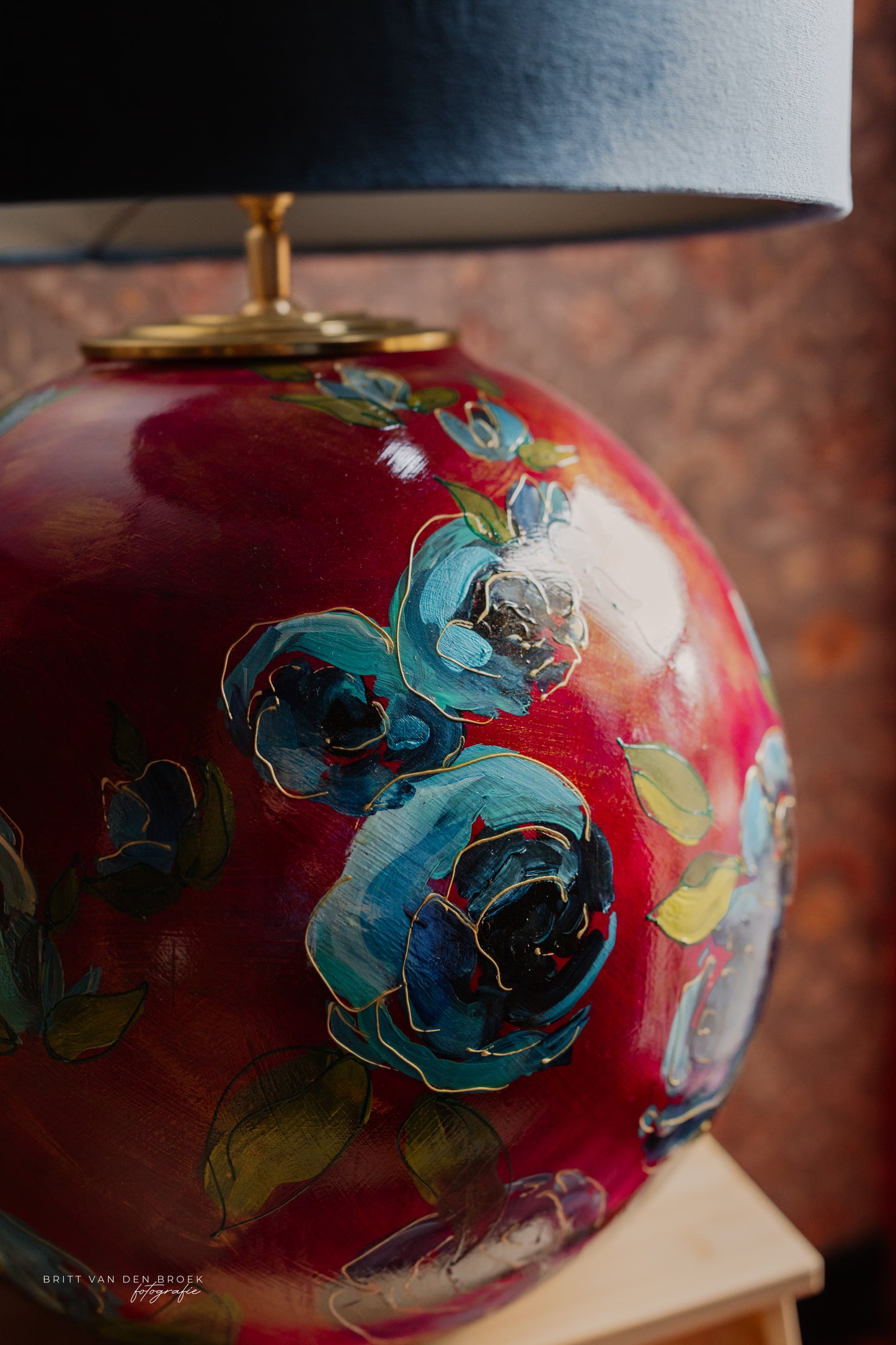 Grote handgeschilderde lampenvoet