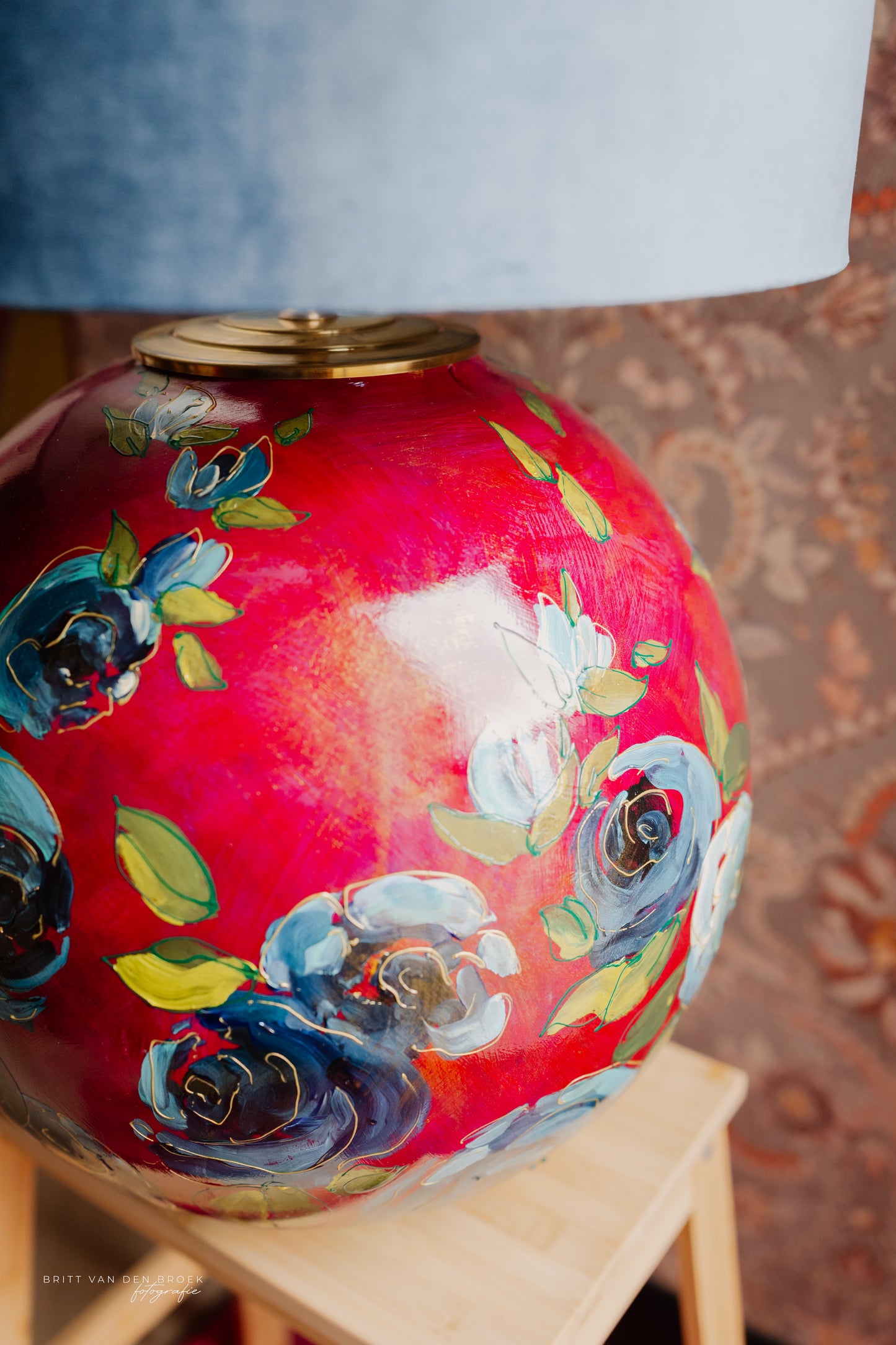 Grote handgeschilderde lampenvoet