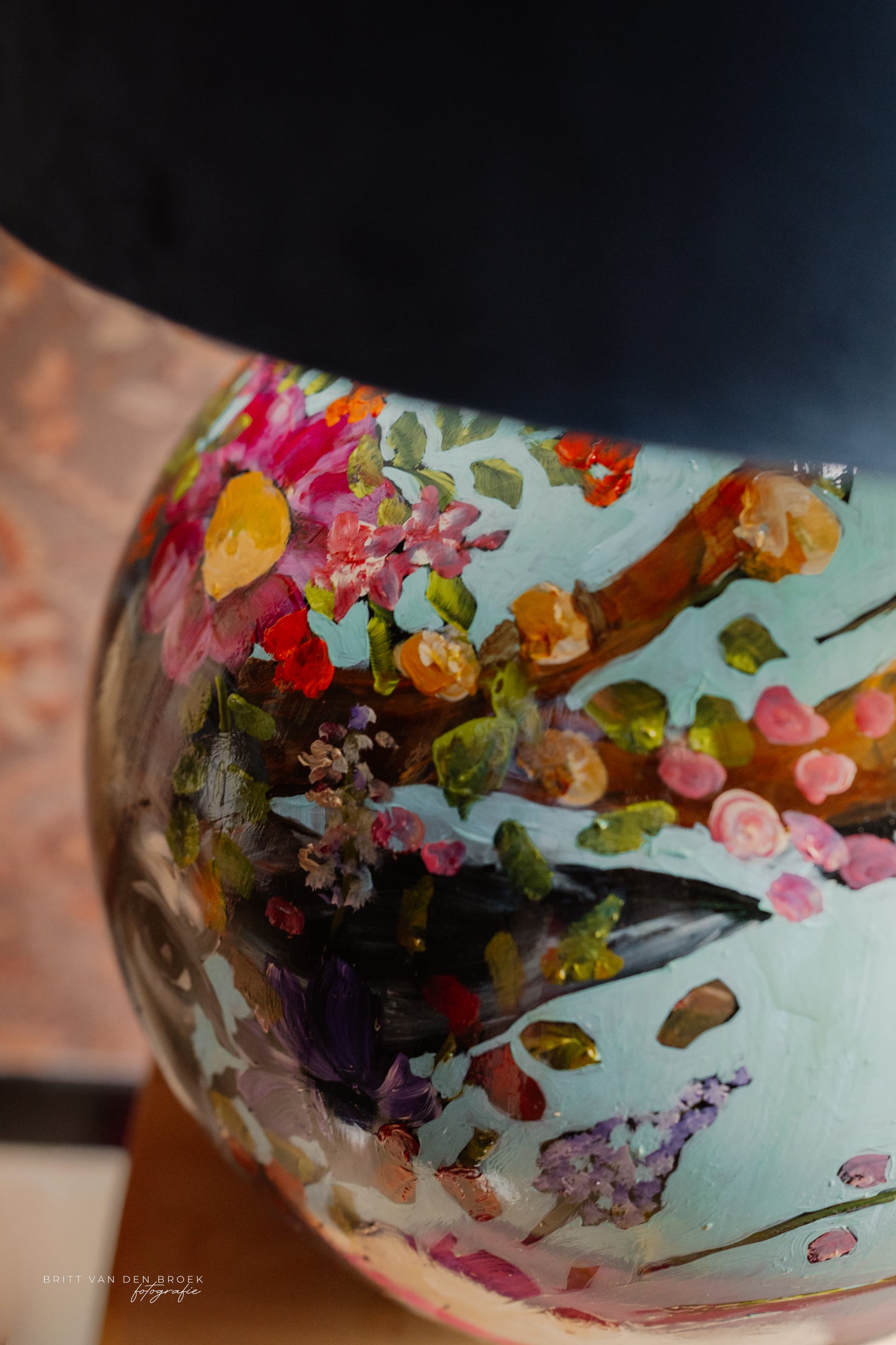 Grote handgeschilderde lampenvoet