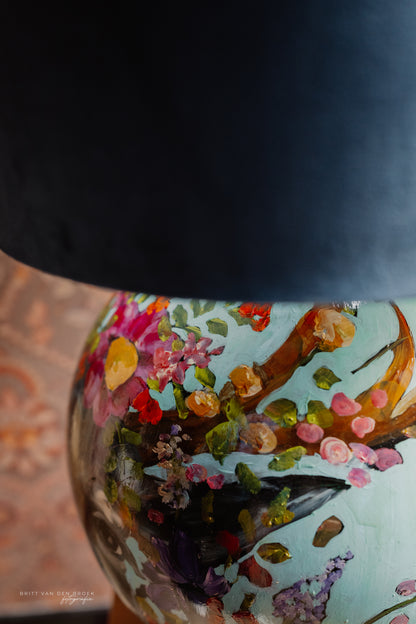 Grote handgeschilderde lampenvoet