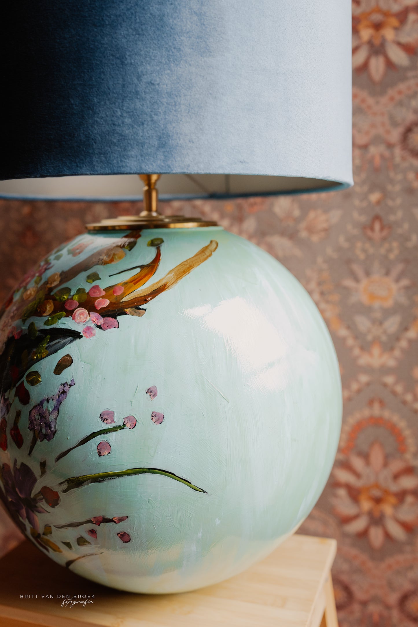 Grote handgeschilderde lampenvoet