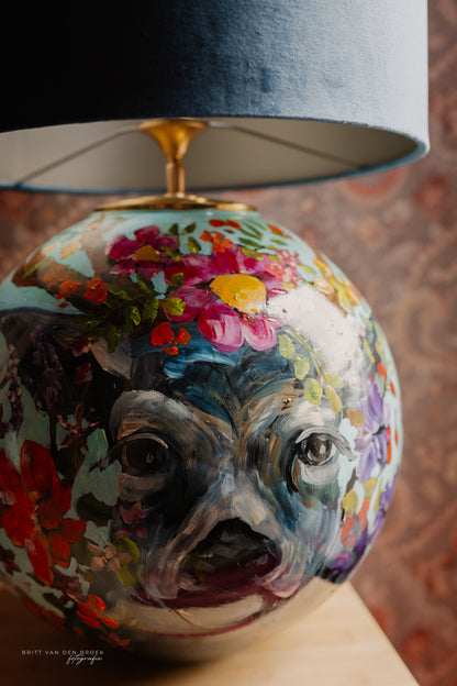 Grote handgeschilderde lampenvoet