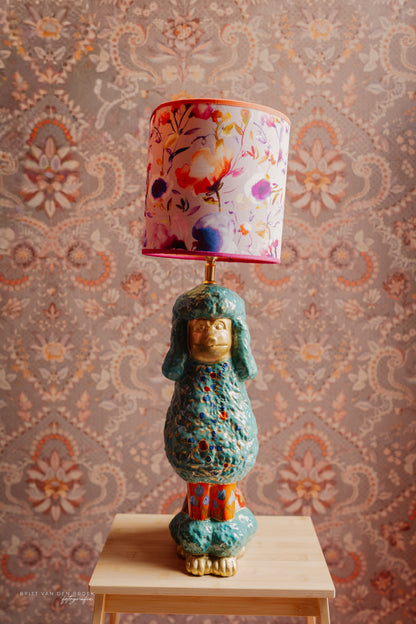 Poedellampenvoet turquoise