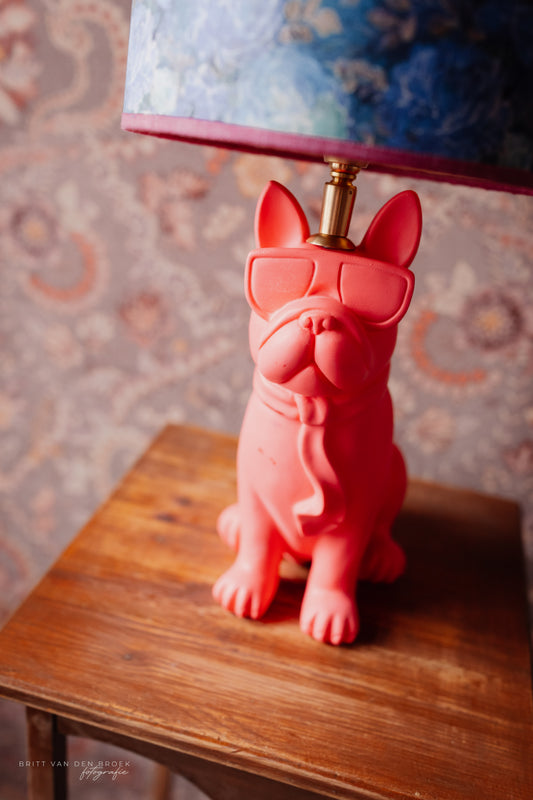 Lampenvoet roze hond