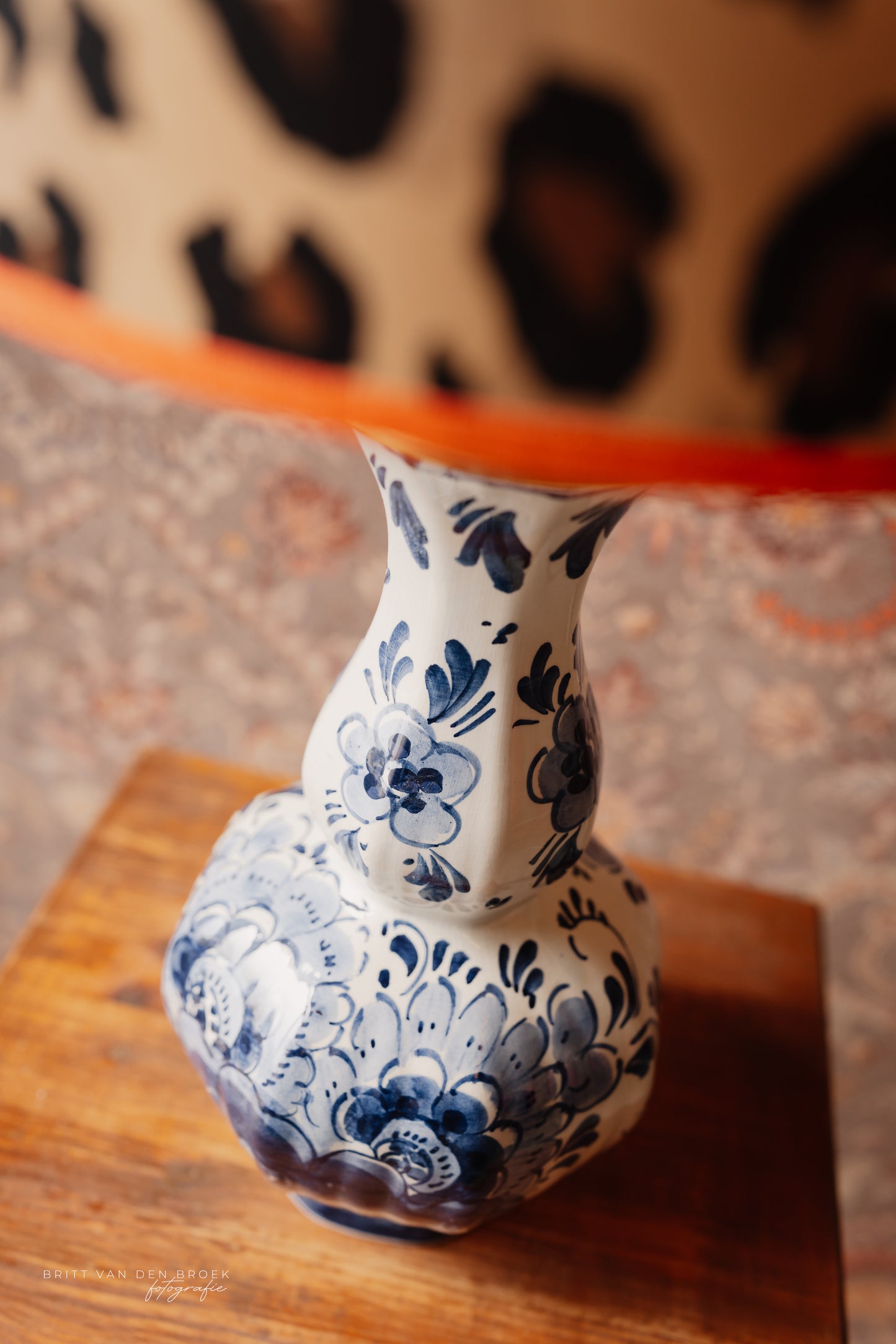 Delftsblauwe lampenvoet (links)