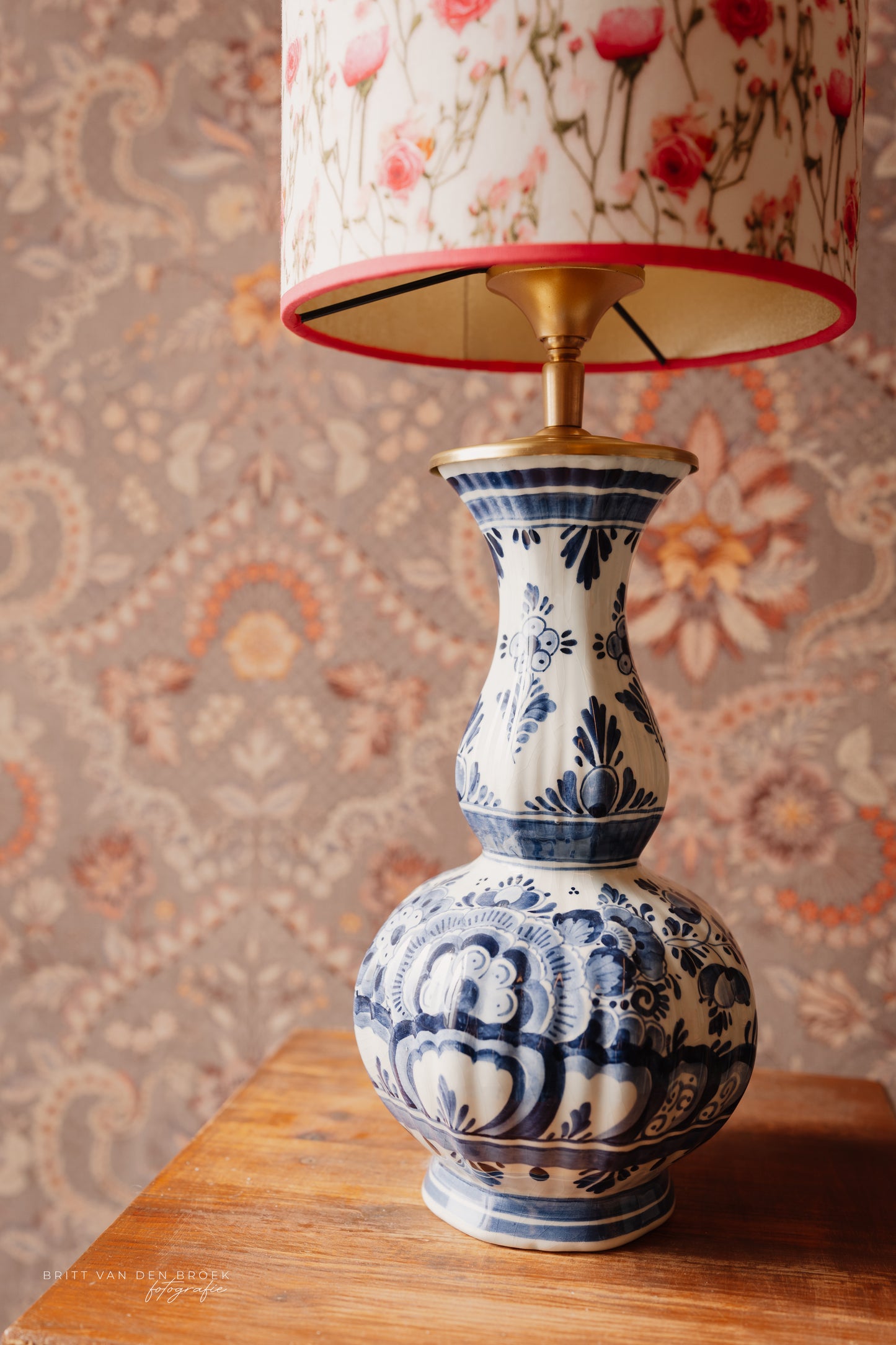 Delftsblauwe lampenvoet (links)