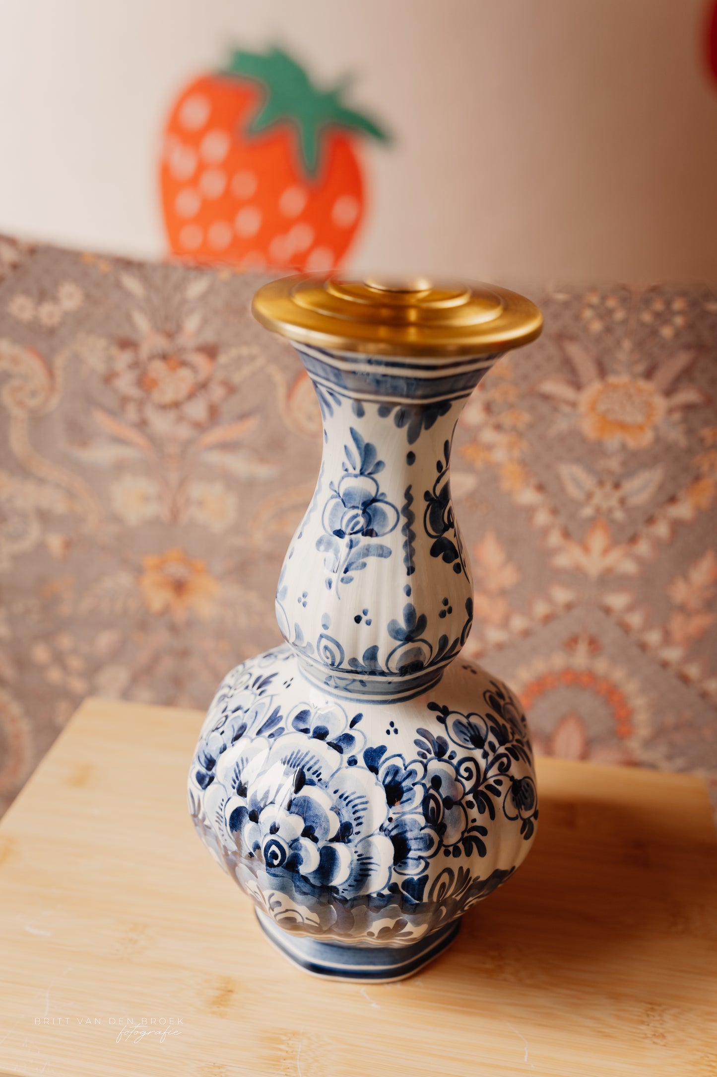 Delftsblauwe lampenvoet (links)