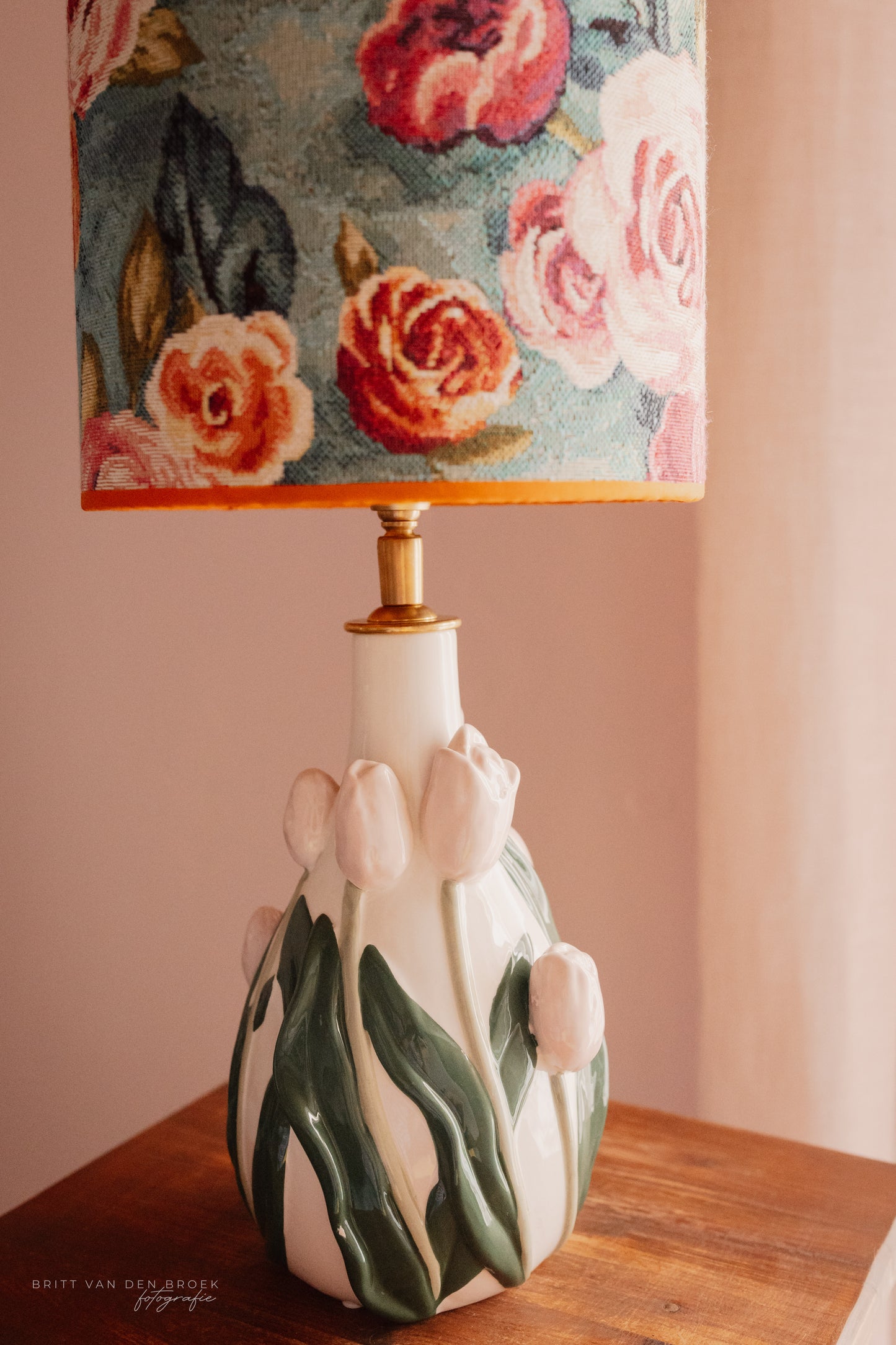 Lampenvoet vaas tulpen (licht)