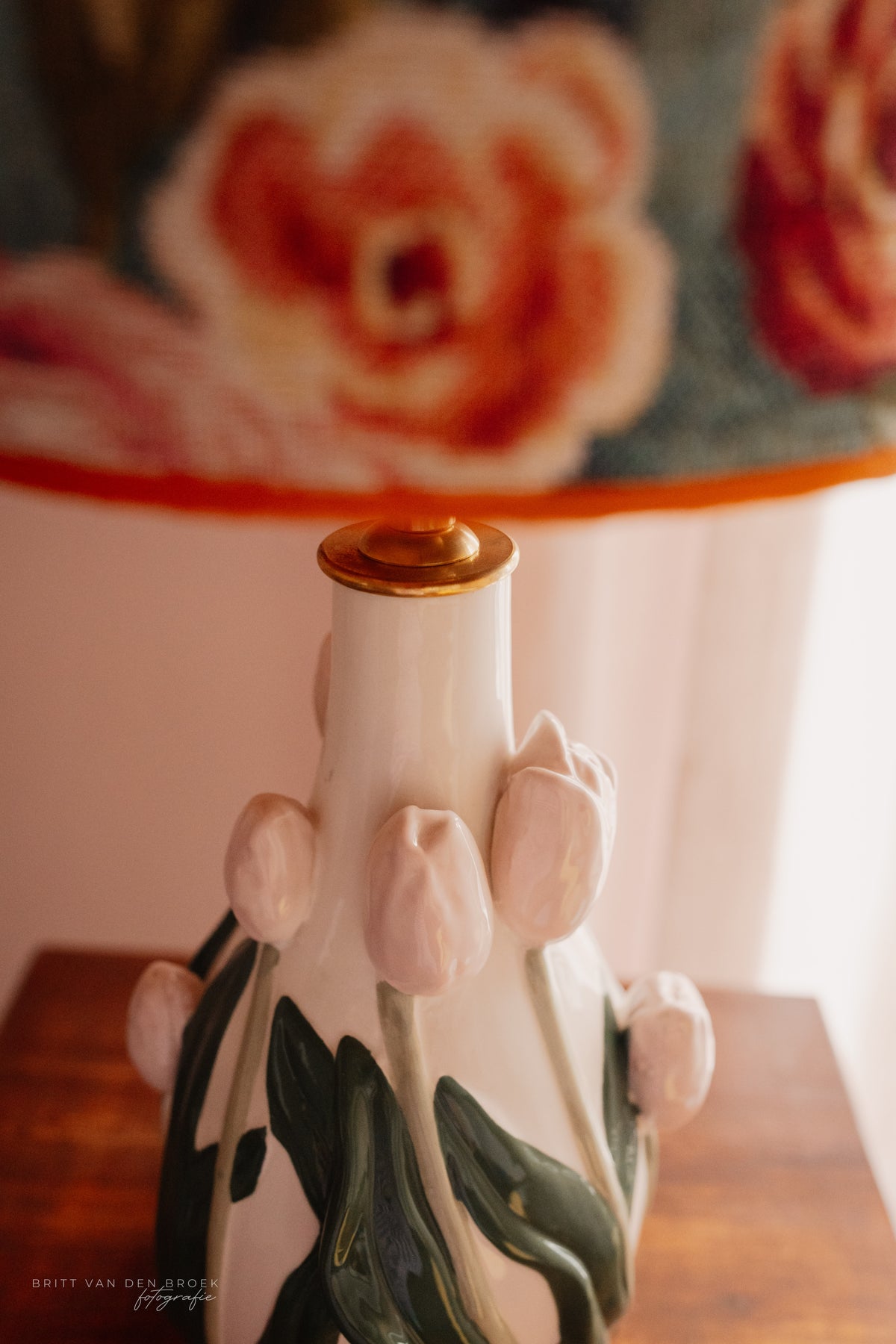 Lampenvoet vaas tulpen (licht)