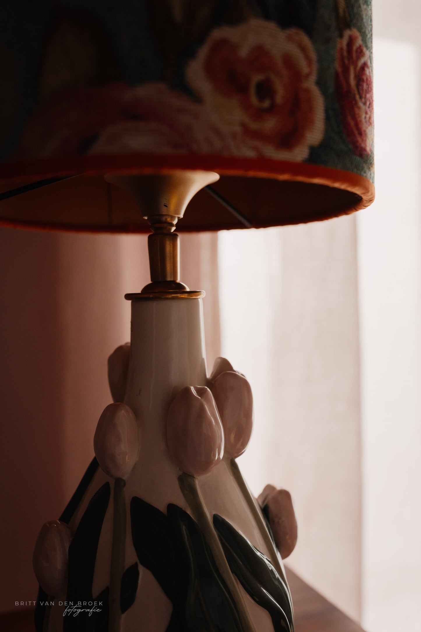 Lampenvoet vaas tulpen (licht)