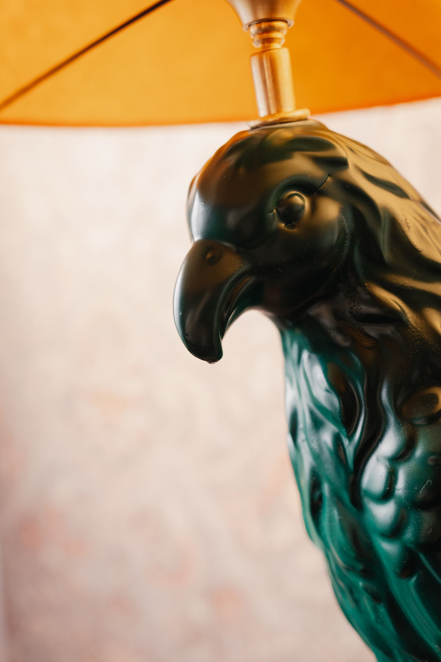 Lampenvoet grote groene vogel