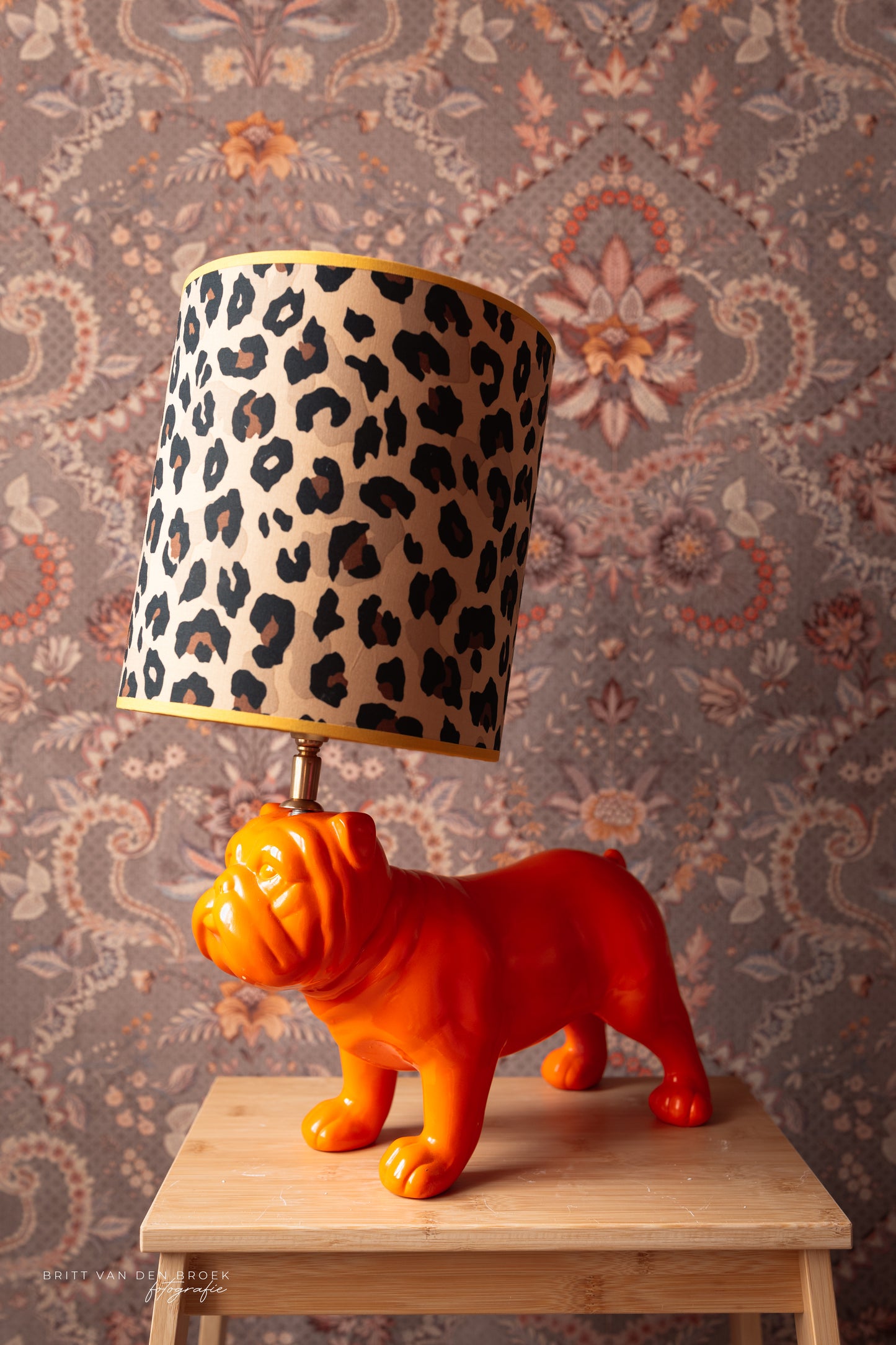 Lampenvoet hond oranje