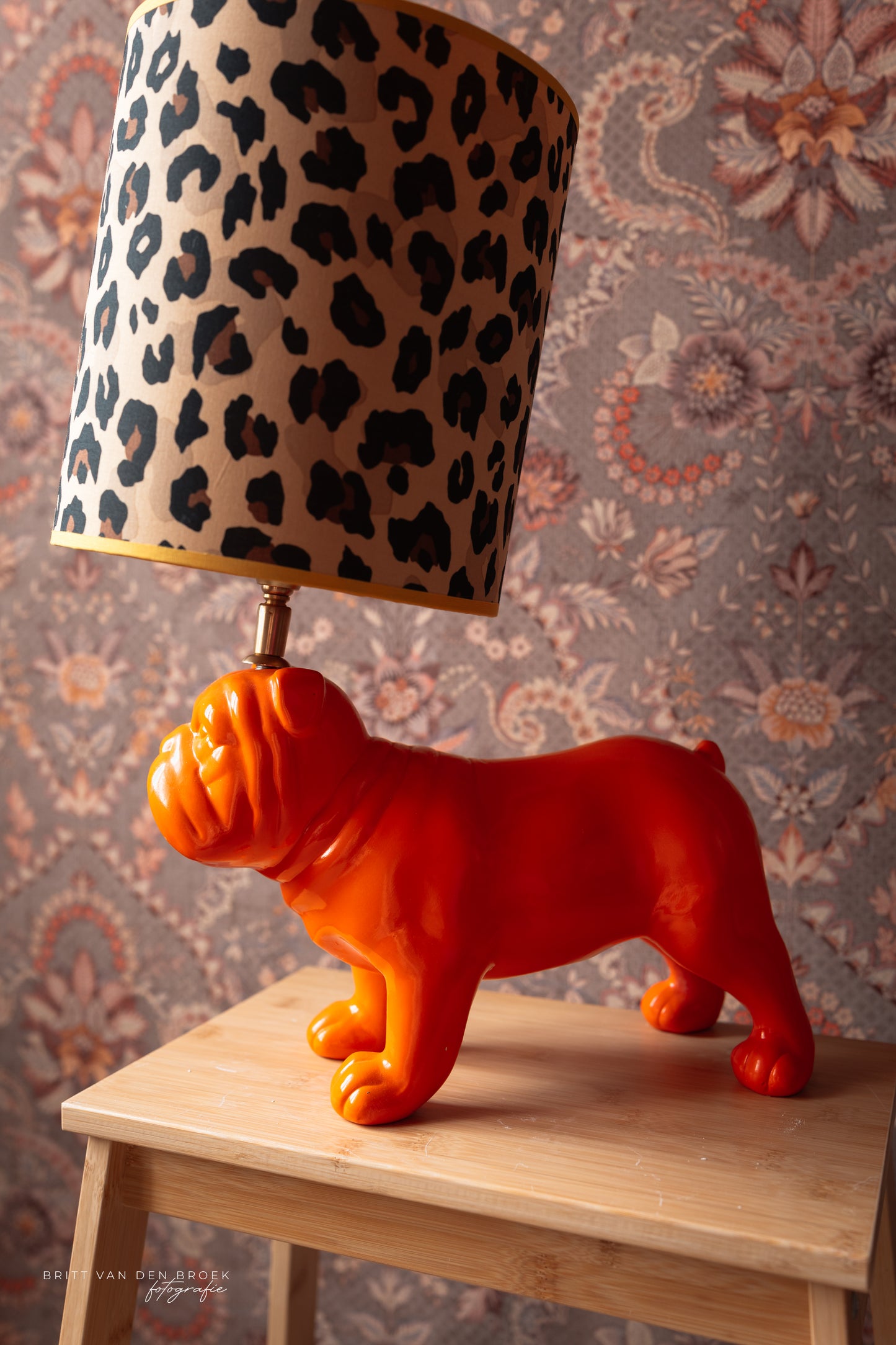 Lampenvoet hond oranje