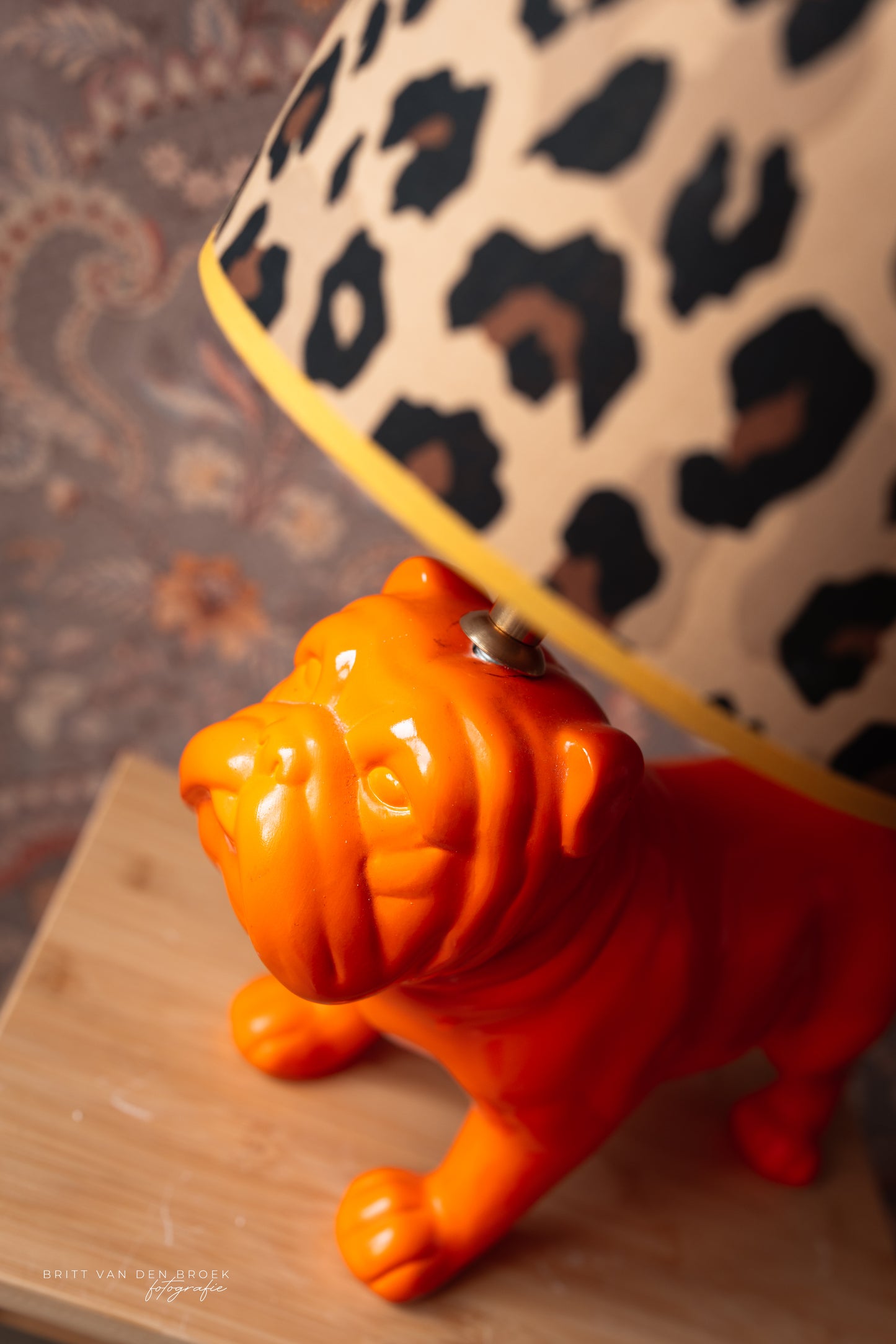 Lampenvoet hond oranje