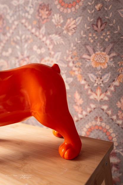 Lampenvoet hond oranje