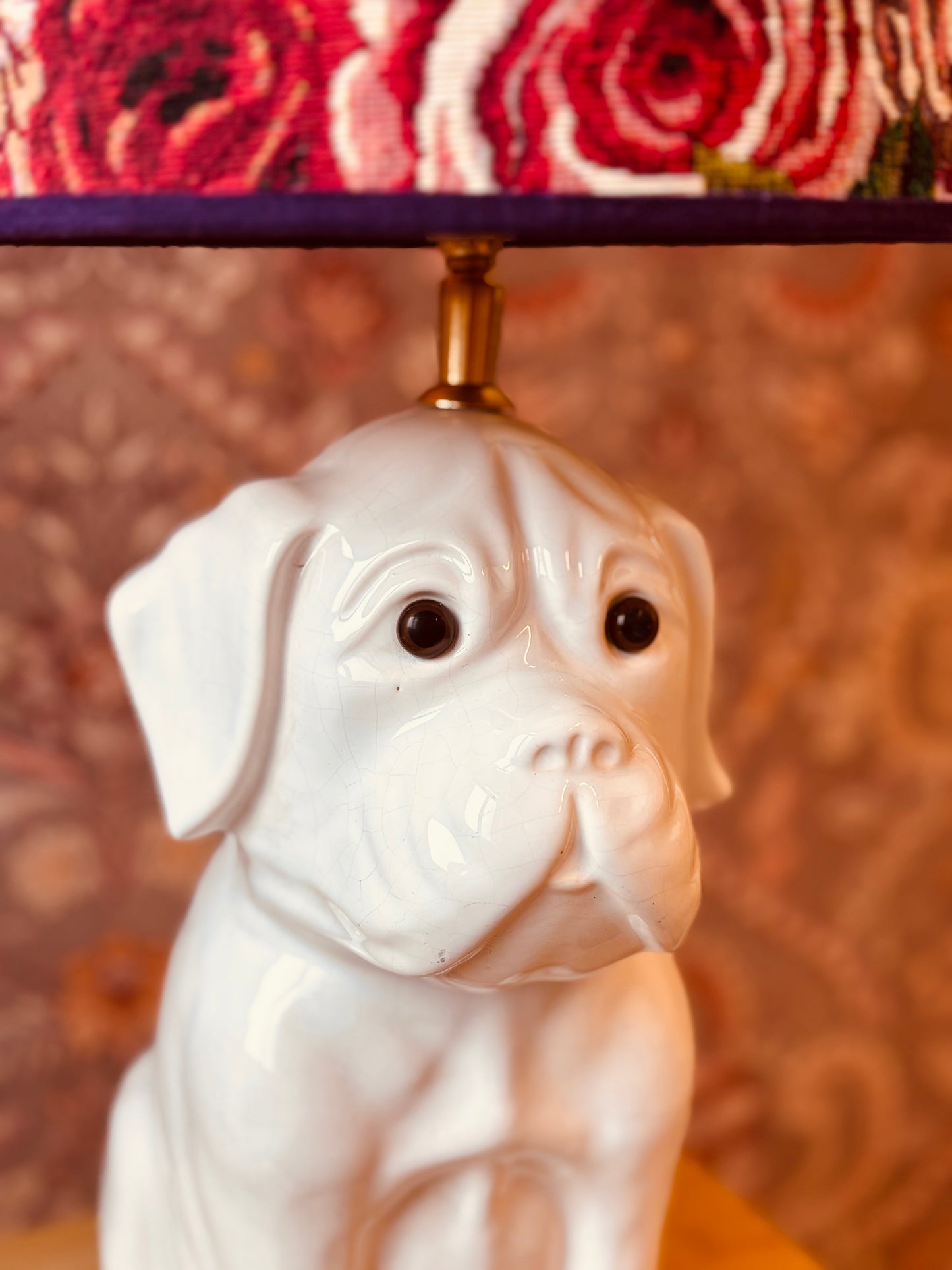 Lampenvoet hond wit