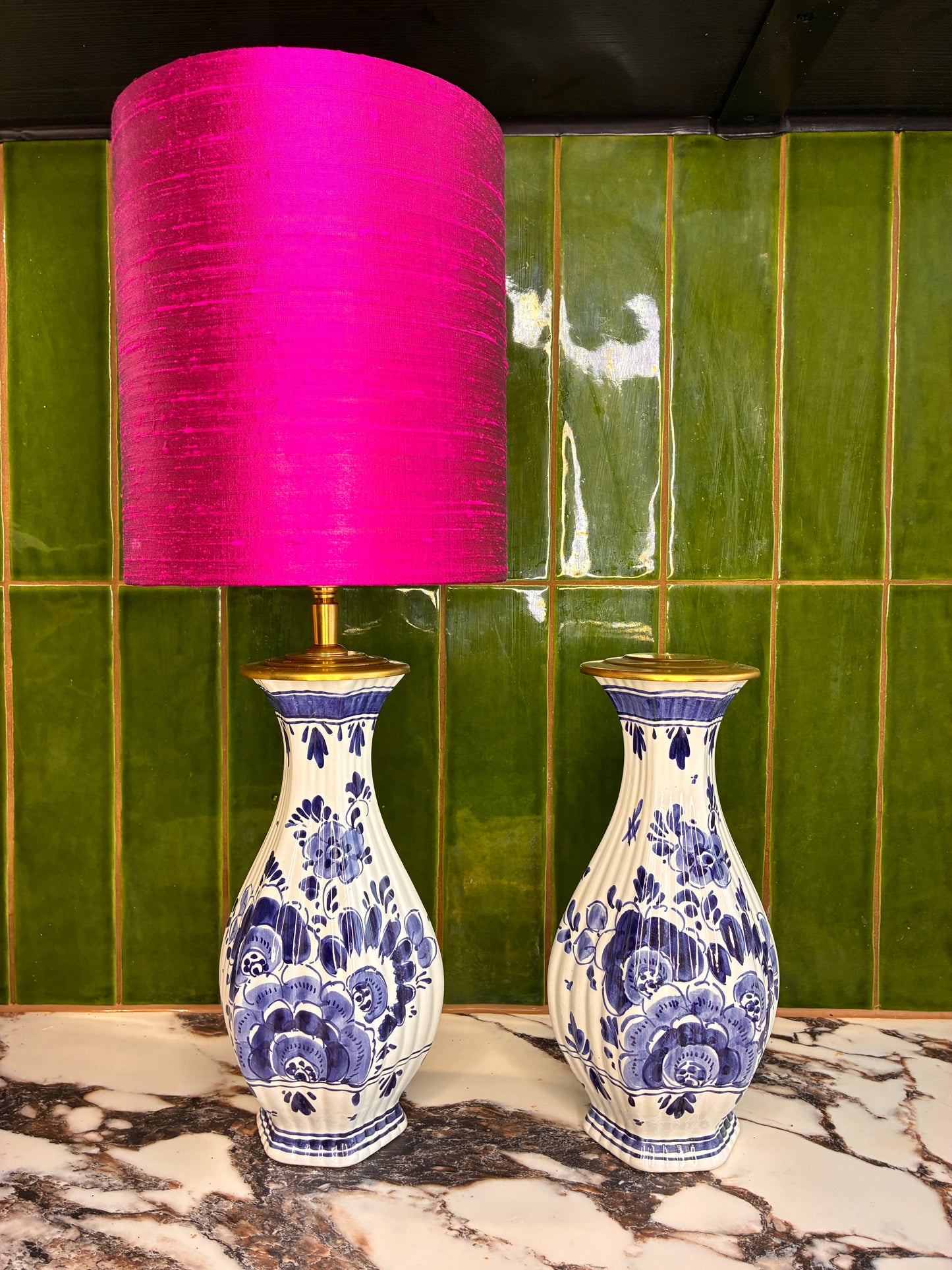 Delftsblauwe lampenvoet (rechts)