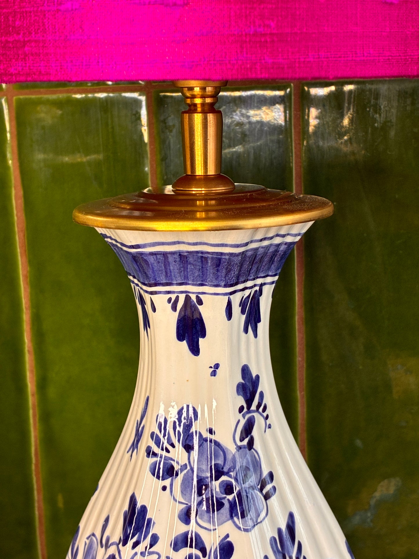 Delftsblauwe lampenvoet (rechts)