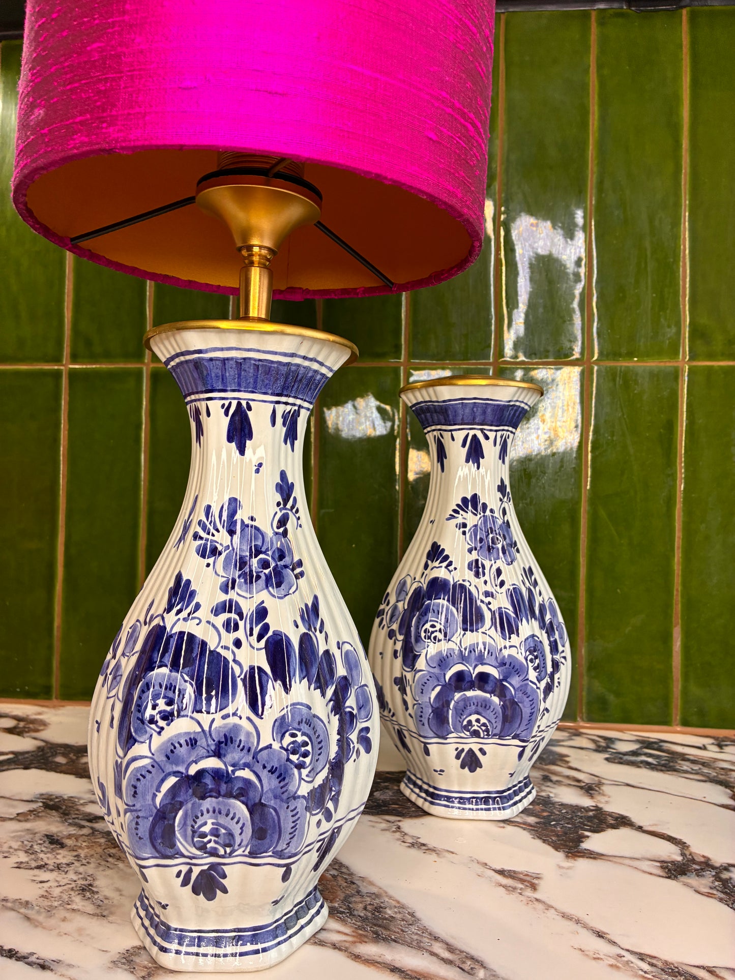 Delftsblauwe lampenvoet (rechts)