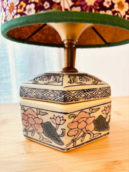 Lampenvoet van porseleinen dekselbakje