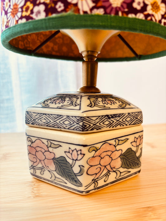 Lampenvoet van porseleinen dekselbakje