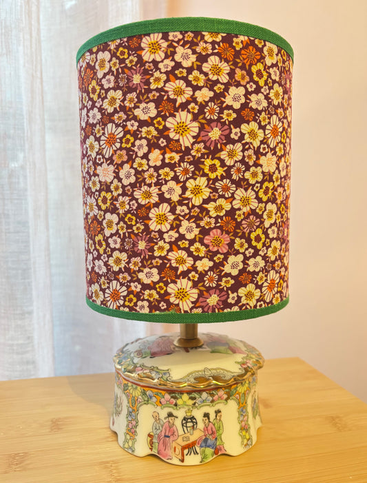 Lampenvoet van porseleinen dekselbakje