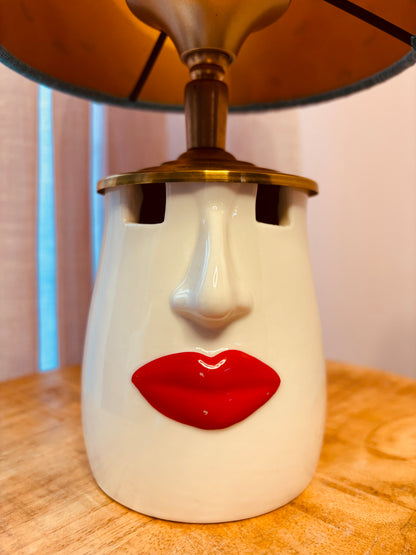 Lampenvoet van porseleinen gezicht