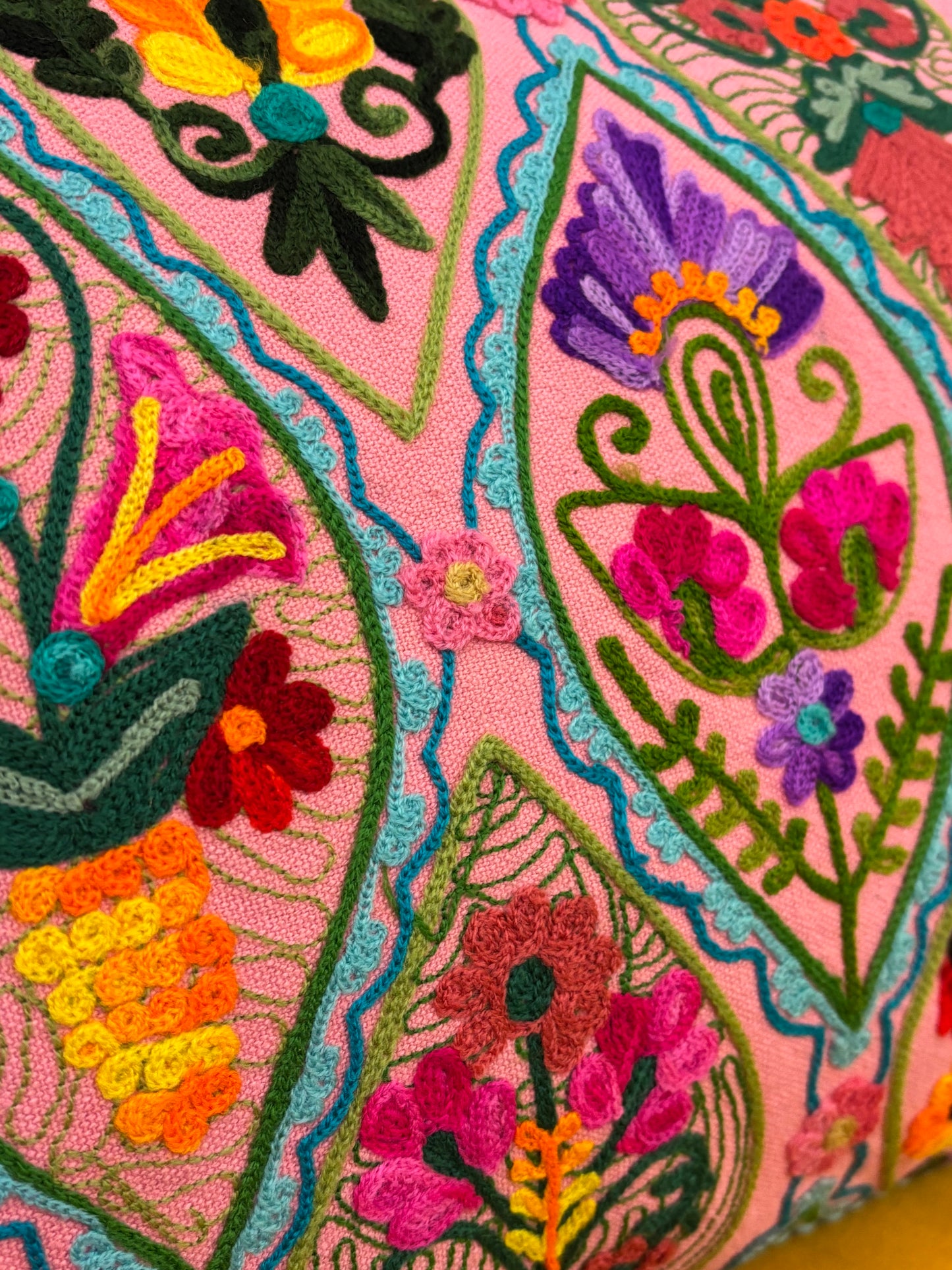 Kussen canvas bloemen