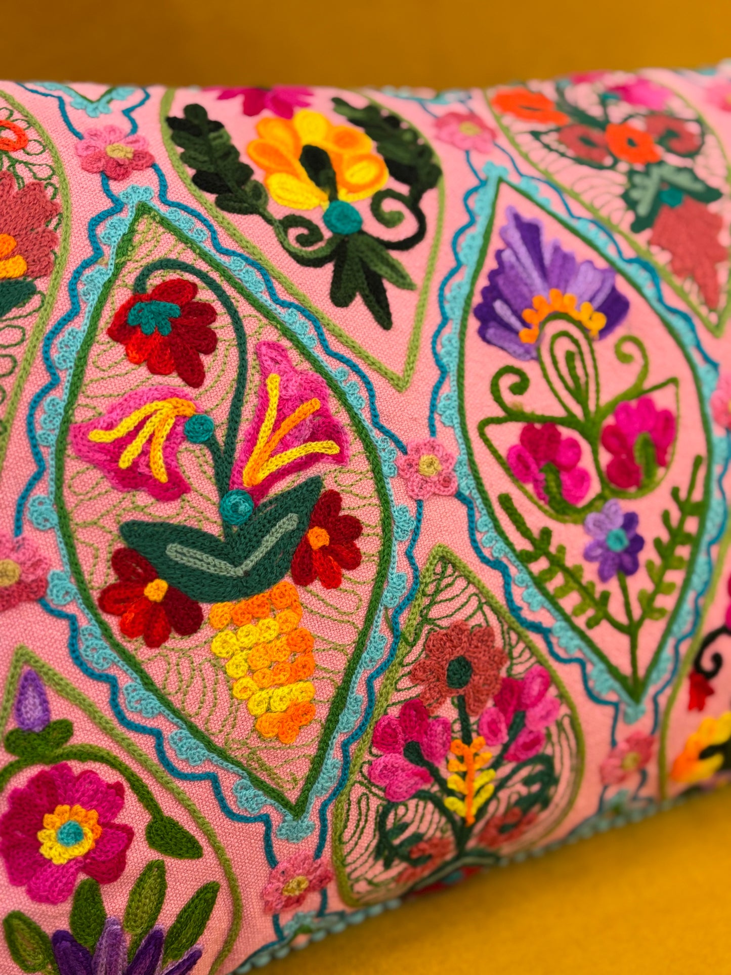 Kussen canvas bloemen