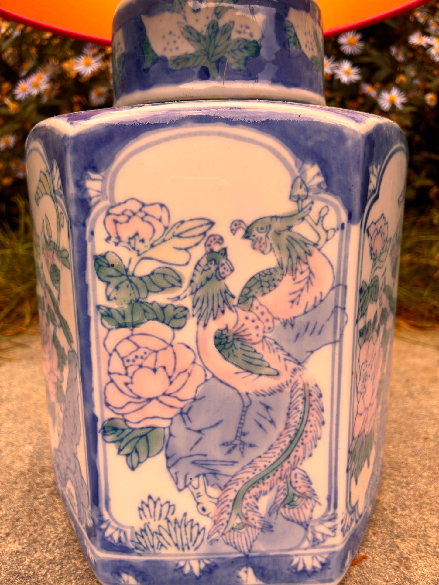 Zeshoekige dekselvaaslampenvoet