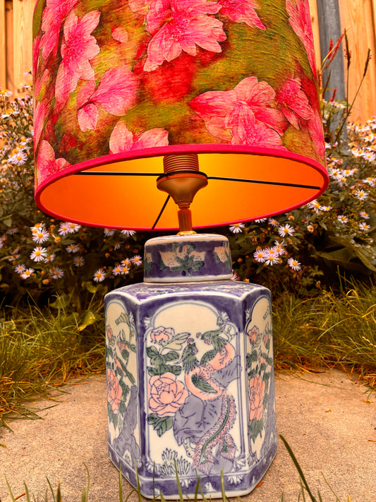 Zeshoekige dekselvaaslampenvoet