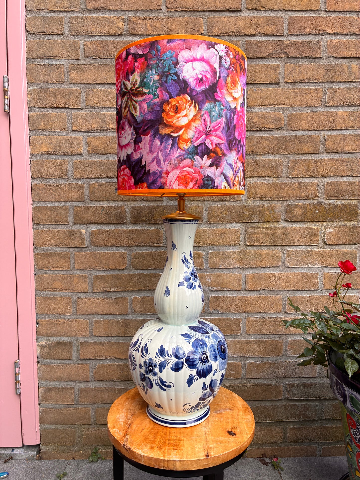 Grote Delftsblauwe lampenvoet