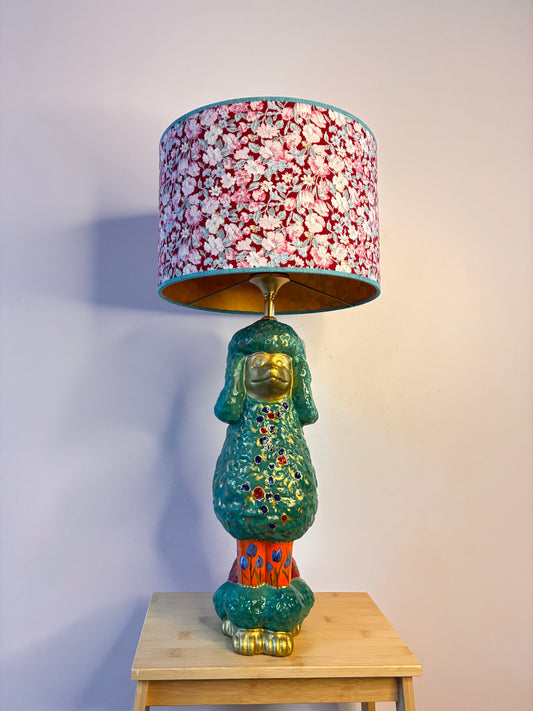 Poedellampenvoet turquoise