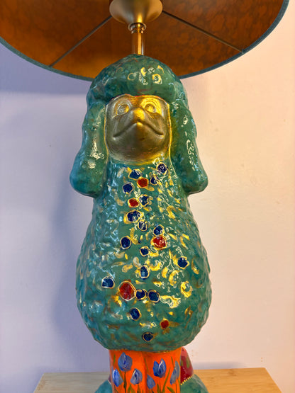 Poedellampenvoet turquoise