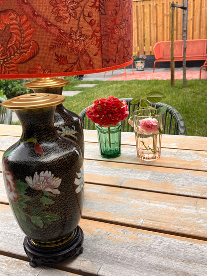 Lampenvoet cloissoné-vaas (rechts)